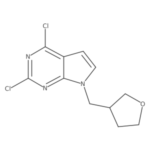 2,4-dichloro-7-(tetrahydrofuran-3-ylmethyl)-7H-pyrrolo[2,3-d]pyrimidine结构式