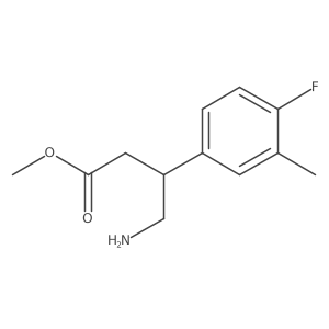 Methyl 4-amino-3-(4-fluoro-3-methylphenyl)butanoate结构式