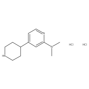 N,N-Dimethyl-4-piperidin-4-ylpyridin-2-amine dihydrochloride结构式
