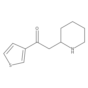 2-(Piperidin-2-yl)-1-(thiophen-3-yl)ethan-1-one结构式