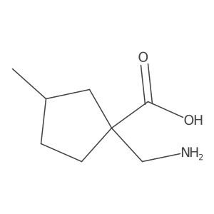 1-(Aminomethyl)-3-methylcyclopentane-1-carboxylic acid Structure