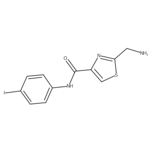 2-(aminomethyl)-N-(4-iodophenyl)-1,3-thiazole-4-carboxamide结构式