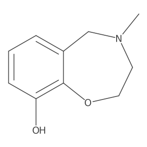 4-Methyl-2,3,4,5-tetrahydrobenzo[f][1,4]oxazepin-9-ol结构式