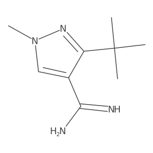 3-tert-butyl-1-methyl-1H-pyrazole-4-carboximidamide Structure