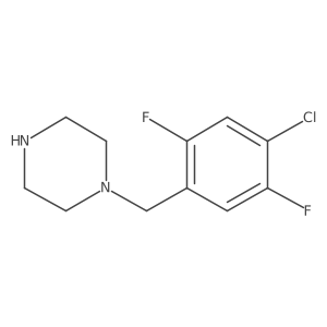 1-[(4-Chloro-2,5-difluorophenyl)methyl]piperazine Structure