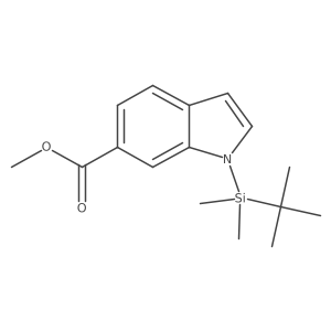 Methyl-1-(tert-butyldimethylsilyl)-1H-indole-6-carboxylate结构式
