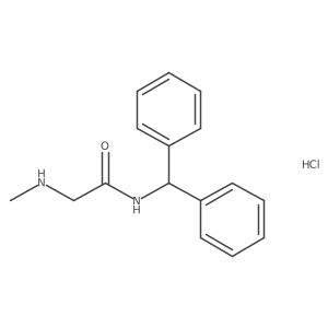 N-(diphenylmethyl)-2-(methylamino)acetamide hydrochloride结构式