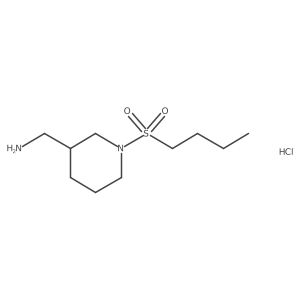 (1-(Butylsulfonyl)piperidin-3-yl)methanamine hydrochloride Structure