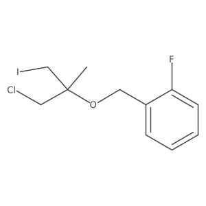 1-{[(1-Chloro-3-iodo-2-methylpropan-2-yl)oxy]methyl}-2-fluorobenzene结构式