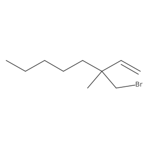 3-(Bromomethyl)-3-methyloct-1-ene结构式