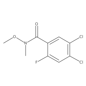 4,5-dichloro-2-fluoro-N-methoxy-N-methyl-benzamide结构式