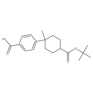 4-(1-(Tert-butoxycarbonyl)-4-fluoropiperidin-4-YL)benzoic acid Structure