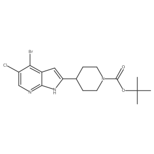 1,1-Dimethylethyl 4-(4-bromo-5-chloro-1H-pyrrolo[2,3-b]pyridin-2-yl)-1-piperidinecarboxylate Structure