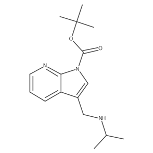 tert-butyl3-{[(propan-2-yl)amino]methyl}-1H-pyrrolo[2,3-b]pyridine-1-carboxylate结构式