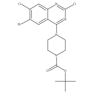 Tert-butyl 4-(6-bromo-2,7-dichloroquinazolin-4-yl)piperazine-1-carboxylate结构式