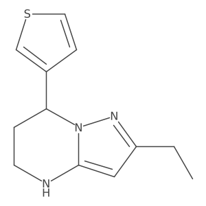 2-ethyl-7-(thiophen-3-yl)-4H,5H,6H,7H-pyrazolo[1,5-a]pyrimidine Structure