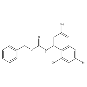 (3S)-3-{[(benzyloxy)carbonyl]amino}-3-(4-bromo-2-chlorophenyl)propanoic acid Structure