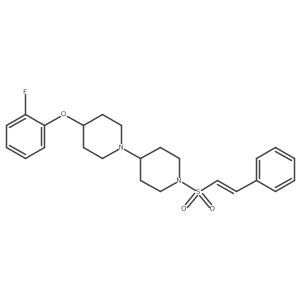 (E)-4-(2-fluorophenoxy)-1'-(styrylsulfonyl)-1,4'-bipiperidine Structure