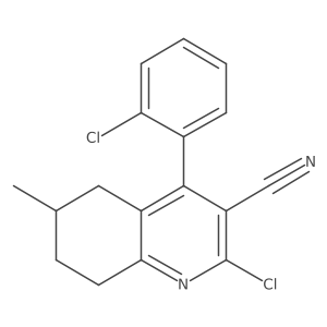 2-Chloro-4-(2-chlorophenyl)-6-methyl-5,6,7,8-tetrahydroquinoline-3-carbonitrile结构式