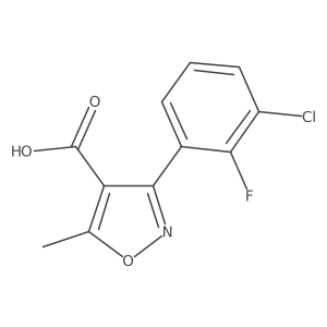 3-(3-Chloro-2-fluorophenyl)-5-methylisoxazole-4-carboxylic acid结构式