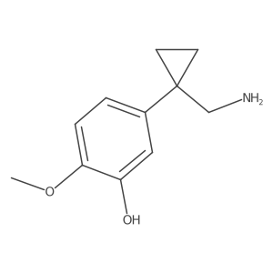 5-[1-(Aminomethyl)cyclopropyl]-2-methoxyphenol Structure