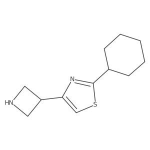 Thiazole, 4-(3-azetidinyl)-2-cyclohexyl- Structure
