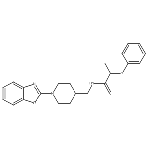 N-((1-(benzo[d]oxazol-2-yl)piperidin-4-yl)methyl)-2-phenoxypropanamide结构式