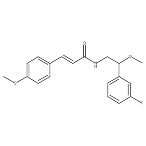 (E)-N-(2-(3-fluorophenyl)-2-methoxyethyl)-3-(4-(methylthio)phenyl)acrylamide Structure
