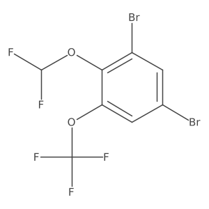 1,5-Dibromo-2-difluoromethoxy-3-(trifluoromethoxy)benzene结构式