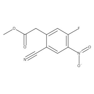 Benzeneacetic acid, 2-cyano-5-fluoro-4-nitro-, methyl ester Structure