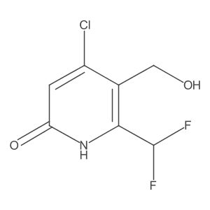 4-Chloro-6-(difluoromethyl)-5-(hydroxymethyl)pyridin-2-ol Structure