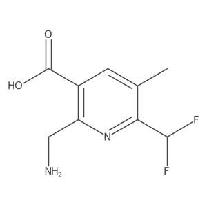 2-(Aminomethyl)-6-(difluoromethyl)-5-methylpyridine-3-carboxylic acid Structure