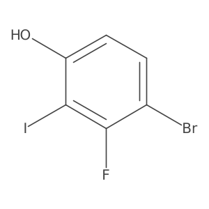 4-Bromo-3-fluoro-2-iodophenol结构式