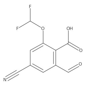 4-Cyano-2-(difluoromethoxy)-6-formylbenzoic acid Structure