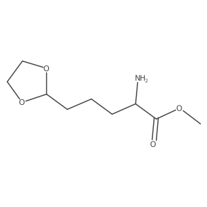 Methyl 2-amino-5-(1,3-dioxolan-2-yl)pentanoate结构式