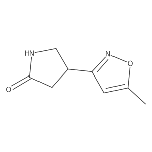 4-(5-Methyl-1,2-oxazol-3-yl)pyrrolidin-2-one结构式