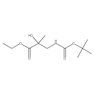 Ethyl 3-{[(tert-butoxy)carbonyl]amino}-2-hydroxy-2-methylpropanoate Structure