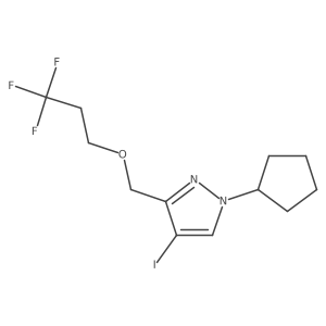 1-cyclopentyl-4-iodo-3-[(3,3,3-trifluoropropoxy)methyl]-1H-pyrazole Structure