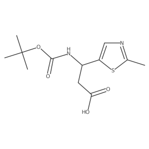 (3S)-3-{[(tert-butoxy)carbonyl]amino}-3-(2-methyl-1,3-thiazol-5-yl)propanoic acid Structure