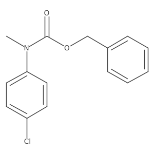 Benzyl N-(4-chlorophenyl)-N-methylcarbamate结构式