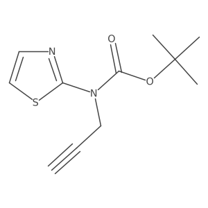 tert-butyl N-(prop-2-yn-1-yl)-N-(1,3-thiazol-2-yl)carbamate结构式