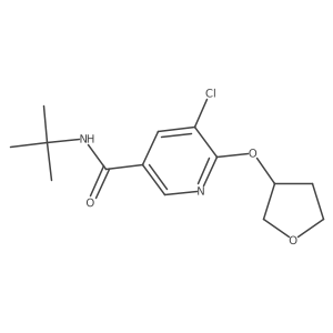 N-(tert-butyl)-5-chloro-6-((tetrahydrofuran-3-yl)oxy)nicotinamide Structure