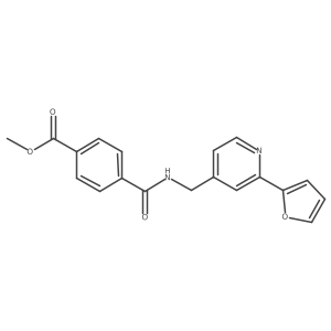 Methyl 4-(((2-(furan-2-yl)pyridin-4-yl)methyl)carbamoyl)benzoate结构式