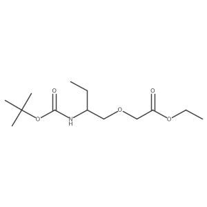 (2-(Tert-butoxycarbonylamino)butoxy)acetic acid ethylester Structure