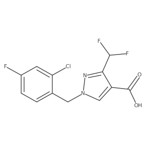 1-(2-Chloro-4-fluorobenzyl)-3-(difluoromethyl)-1H-pyrazole-4-carboxylic acid结构式