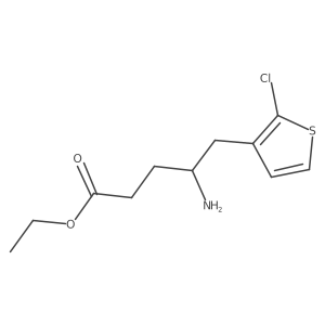 Ethyl 4-amino-5-(2-chlorothiophen-3-yl)pentanoate结构式