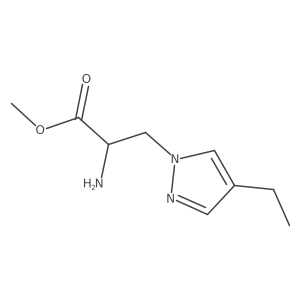 methyl 2-amino-3-(4-ethyl-1H-pyrazol-1-yl)propanoate Structure