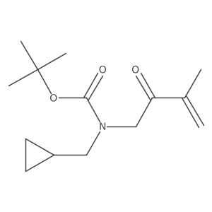 tert-butyl N-(cyclopropylmethyl)-N-(3-methyl-2-oxobut-3-en-1-yl)carbamate结构式