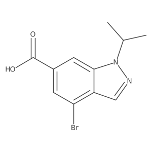 4-Bromo-1-isopropyl-1H-indazole-6-carboxylic acid结构式