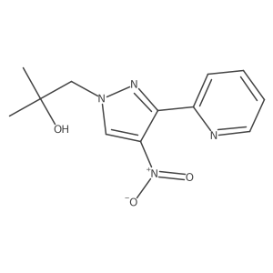 2-Methyl-1-(4-nitro-3-(pyridin-2-YL)-1H-pyrazol-1-YL)propan-2-OL结构式